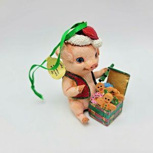 Danbury Mint Baby Animal Collection Piglet Pig Christmas Ornament